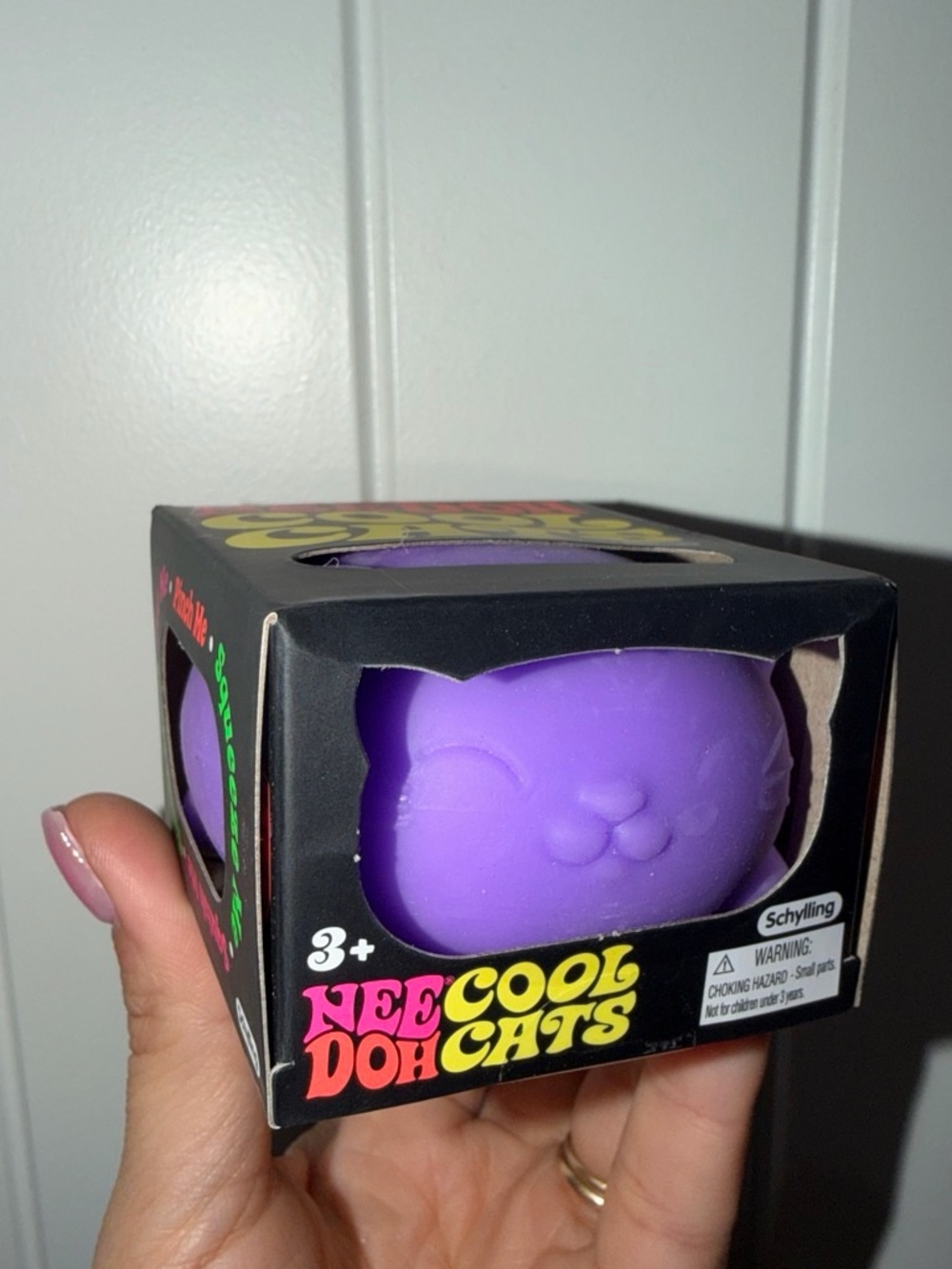 NeeDoh Cool Cats Purple Squishy Toy - Schylling
